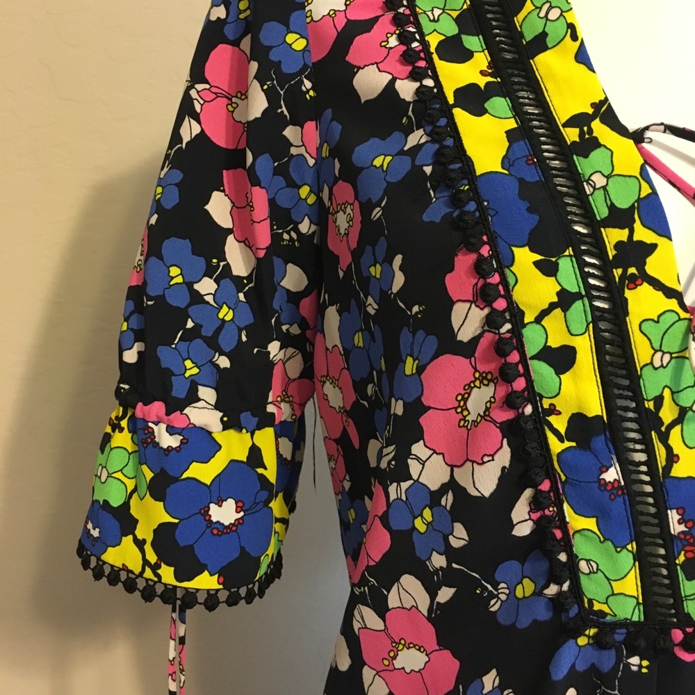 Topshop Floral Print Mini Shift Dress - Picture 5 of 6